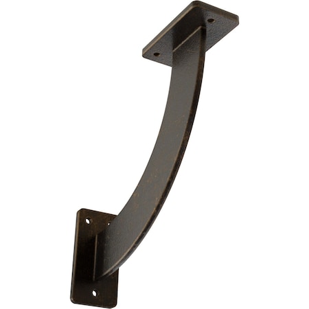 Ekena Millwork Bradford Steel Bracket, Antiqued Brass 2"W x 9"D x 9"H BKTM02X09X09BRABS
